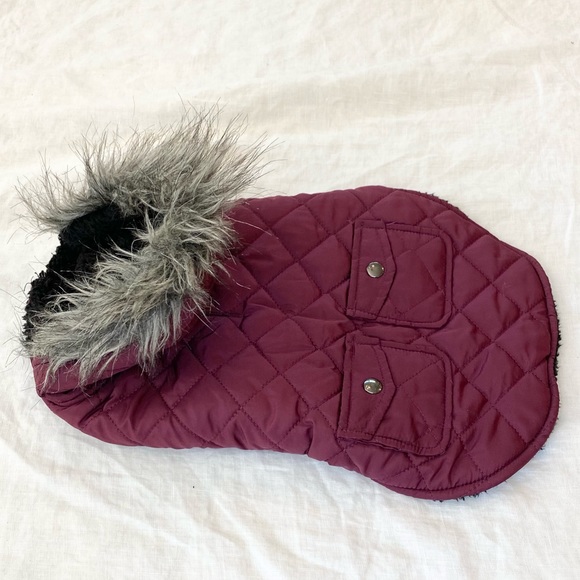 Bailey & Bella Quilted Purple Dog Parka Jacket - Picture 8 of 15